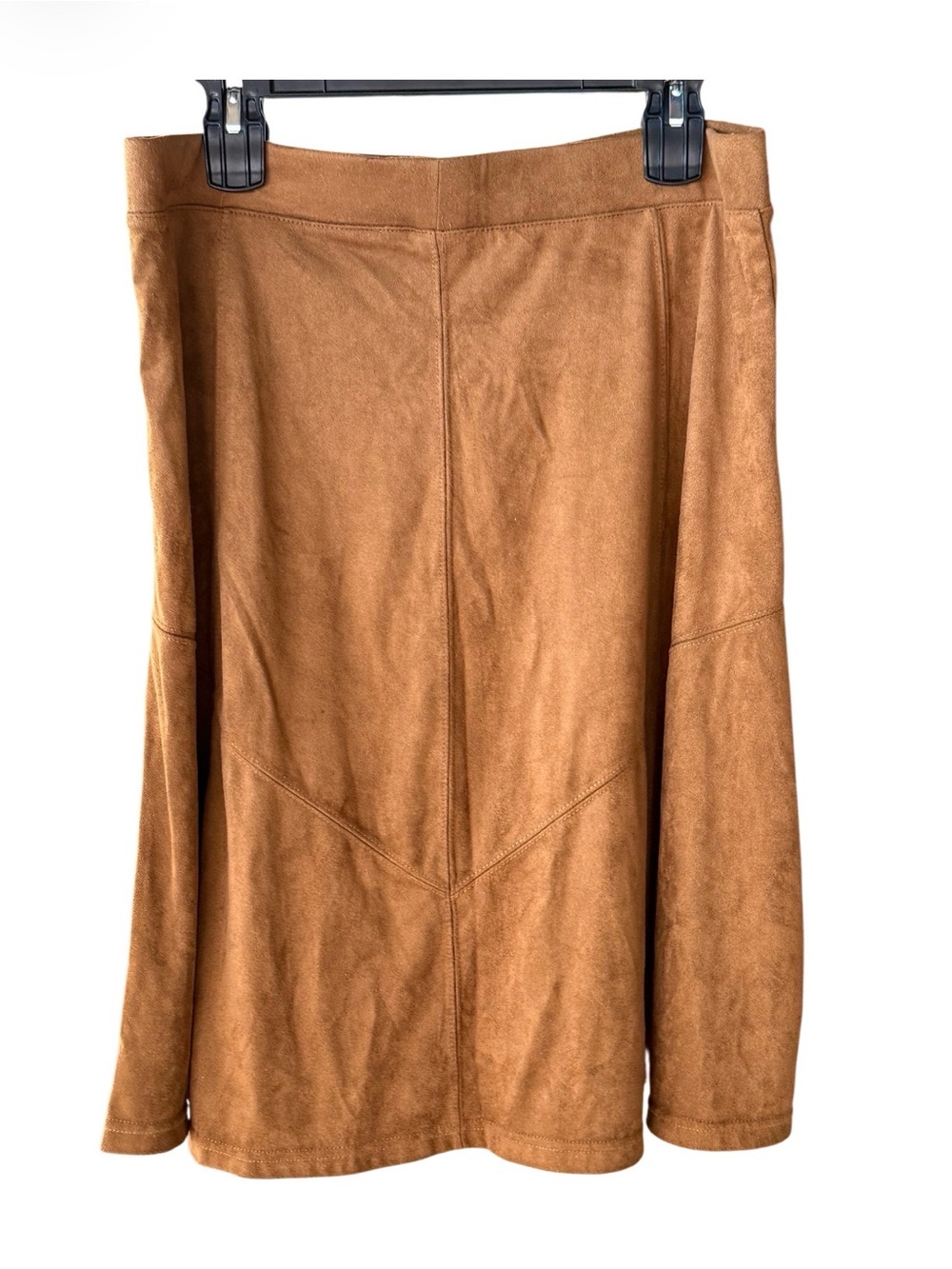 Westport 1962 Large Brown Faux Suede A Line Midi Skirt Western Boho - Picture 3 of 3